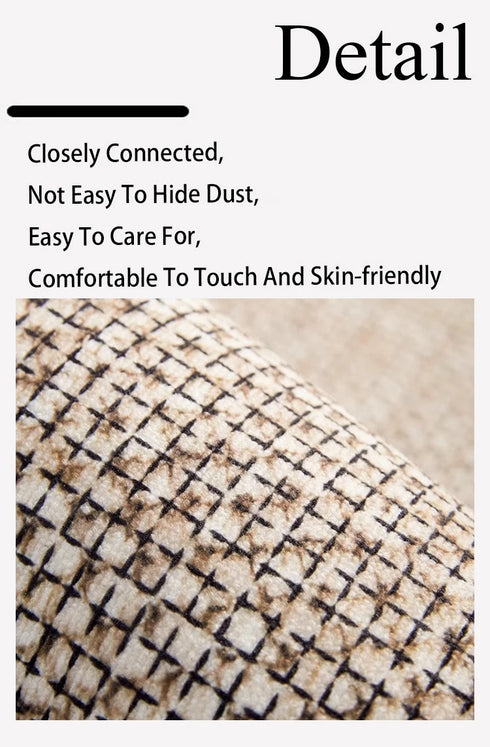 Artistic Plaid Living Room Carpet Modern Luxurious Decorative Rug Comfortable Easy Care Bedroom Rug