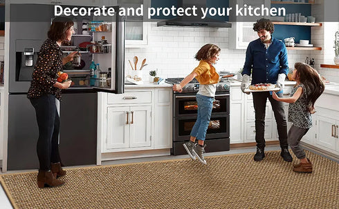 Kitchen Rugs and Mats Non Skid Washable Absorbent Runner Rugs for Kitchen Sink Area