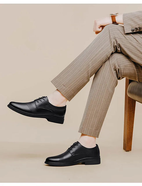 Genuine Leather Casual Business Shoes for Men Leisure Derby Footwear