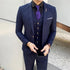 Slim Fit Men's Three Piece Suit with Vest and Trousers for Wedding