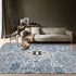 Classical Elegant Blue Rug for Retro Living Room and Bedroom Carpet Decoration