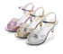 Elegant Bling Peep Toe Sandals for Women – Summer Dress Shoes with Wedge High Heels