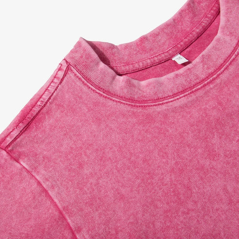 Slim Washed Cotton T-Shirt Women Casual Sport Short Sleeve Retro Tee Shirt