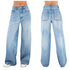 Loose Wide Leg Jeans for Women with Pockets – Perfect for Streetwear and Fall Outfits, Featuring Zipper Fly and Full Length Design, Ideal for Stylish Everyday Looks
