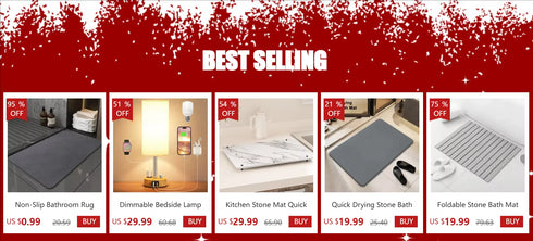 Diatomaceous Earth Non-Slip Bath Mat Super Absorbent Bathroom Rug Thin Rubber Pad