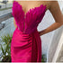 White Angel Feather Dress Luxury Design Women's Off Shoulder Elegant Long Dress for Parties and Weddings