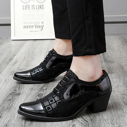 Men's Formal Leather Oxfords Dress Shoes for Business and Wedding Events
