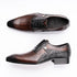 Handmade Men's Wedding Dress Brogue Shoes Genuine Leather Lace-Up Casual Fashion Footwear