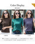 Half Turtleneck Ice Silk T-shirt Women's Sweater Mid-sleeved Temperament Versatile Top Fashionable Inner Wear Summer New Style