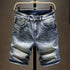 Summer Men's Stretch Short Jeans Casual Slim Fit Denim Shorts