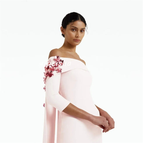 Customized Exquisite Jersey A-line Midi Dresses for Prom