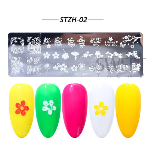 Winter Wonderland Nail Art Stamping Plate with Snowflake, Butterfly, and Rose Leaf Designs - Perfect for DIY Christmas Nail Polish Printing Template Tool