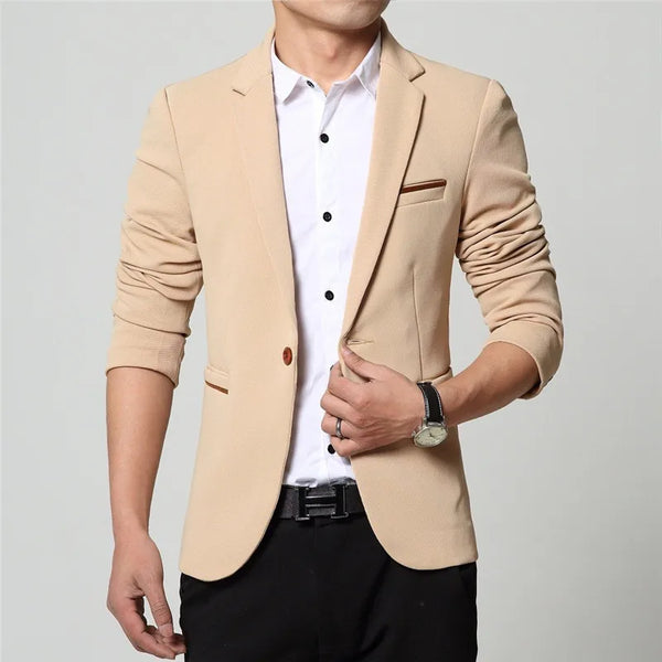 Men's Slim Fit Blazer Jacket - Smart Casual Blazers for Weddings & Events, Plus Size L to 5XL