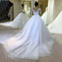 Graceful Tulle Wedding Dress Ball Gown V Neck Full Sleeve