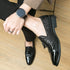 Luxury Oxford Shoes for Men - Height Increasing Patent Leather Formal Loafers for Office and Wedding Occasions, Plus Size Available
