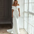 White Detachable Trailing Wedding Dress Mermaid Off the Shoulder Gowns