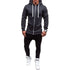 Men's Casual Zip-Up Hooded Sweatshirt Jacket - Solid Color Cardigan for Spring and Autumn, Perfect Daily Wear Outerwear & Coats