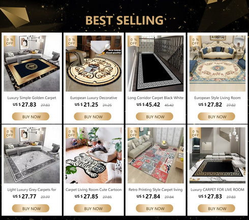 Retro Persian Style Carpet Large Area Rug for Living Room Bedroom Decoration