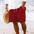 Men's Casual Beach Shorts - Solid Color Loose Fashion Pants
