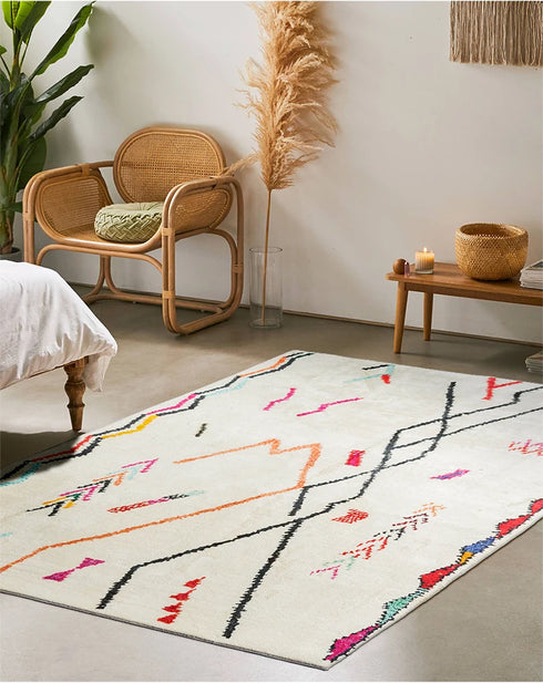 Ethnic Style Large Area Carpet for Living Room and Bedroom Plush Mat Home Decoration