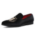 Luxury Pointed Toe Velvet Loafers for Men - Elegant Casual and Formal Dress Footwear with Embroidery Details for Weddings and Special Occasions