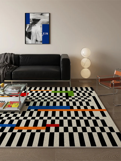 Modern Fashion Striped Area Rugs for Living Room and Bedroom Non-Slip Floor Mat