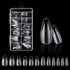 120Pcs Clear Frosted Stiletto, Almond, and Square Fake Nails - Full Coverage Gel X Coffin Manicure Tips for Stunning Autumn Nails