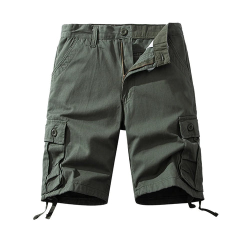 Men's Cotton Shorts Casual Sports Tactical Bermuda Knee Length Streetwear