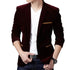 Men's Corduroy Smart Casual Slim Fit Suit Jacket with Single-breasted Design for Spring and Autumn - 4XL