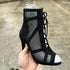 Sexy High Heels Hollow Mesh Sandals for Summer Fashion Comfort Peep Toe Stilettos Jazz Dance Female Shoes Plus Size