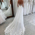 Beach Wedding Dress A Line Chiffon V Neck Backless Embroidered Appliques Boho Gown