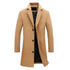 Men's Slim Fit Trench Coat for Fall and Winter - Stylish Woolen Blended Outwear for Business Casual and Travel