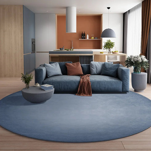 Luxury Nordic Bedroom Decor Plush Round Area Rug Washable Non Slip Mat Minimalist Carpet for Living Room