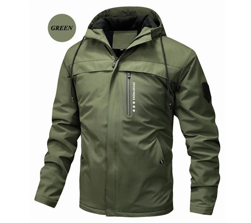 Men's Winter Warm Padded Jackets - Stylish Hooded Coats for Casual Wear, Fleece Lined Thermal Windbreakers, Perfect for Mountain Skiing and Outdoor Activities