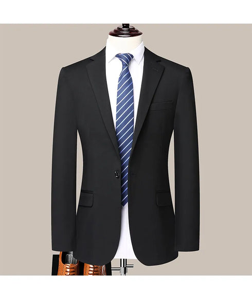 Men's Fashion Business Suit Two-Piece Set for Weddings and Banquets