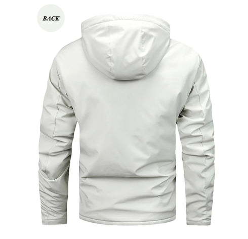 Men's Winter Warm Padded Jackets - Stylish Hooded Coats for Casual Wear, Fleece Lined Thermal Windbreakers, Perfect for Mountain Skiing and Outdoor Activities