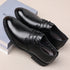 Leather Men Casual Shoes Breathable Formal Dress Shoes Lace-Up Non-Slip Driving Footwear