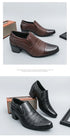 Leather Men's Elevator Oxford Dress Shoes for Wedding and Business Occasions