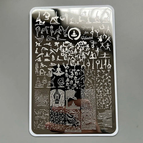 Festive Nail Art Stamping Plates with Christmas Designs - Perfect for Holiday Manicures and Creative Nail Templates