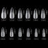 120Pcs Clear Frosted Stiletto, Almond, and Square Fake Nails - Full Coverage Gel X Coffin Manicure Tips for Stunning Autumn Nails