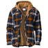 Men's Casual Plaid Hooded Zipper Jacket - Cozy Winter Outerwear for Stylish Adventures