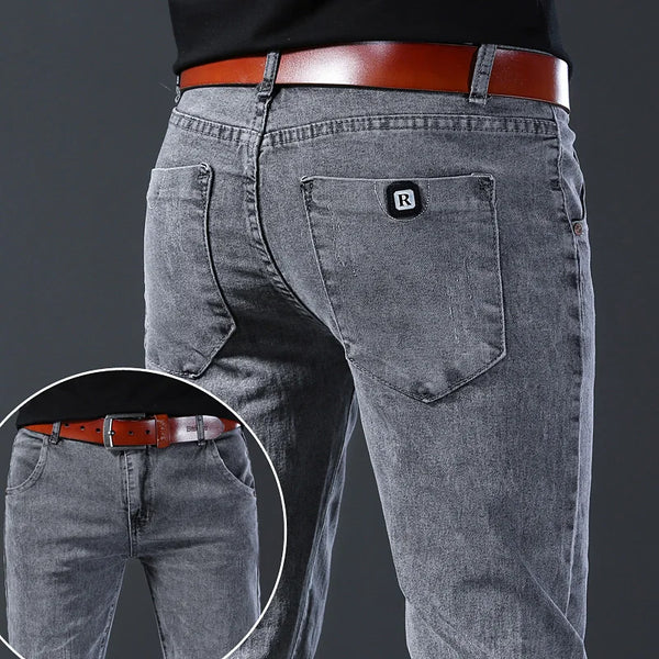 Men Elastic Stretch Tight Fit Slim Skinny Jeans Pants Trouser