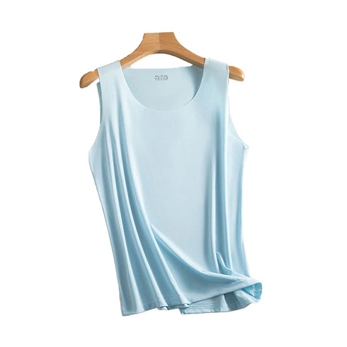 Ladies Slimming Ice Silk Tank Top - Casual Summer Inner Wear for Women, Seamless Vest Perfect for Students and Everyday Comfort