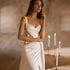 Boho Lace Mermaid Backless Sleeveless Floor-Length Dress Wedding Dress With Floral Appliques