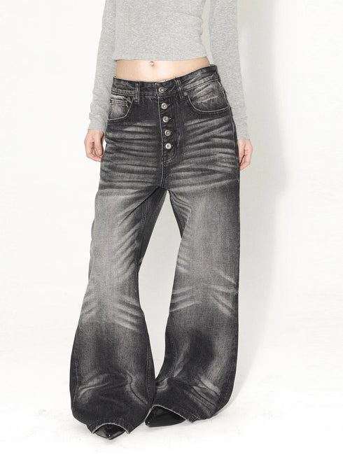 Baggy Wide Leg Jeans Loose Fit Distressed Streetwear For Women Denim Jeans Vintage Inspired Casual