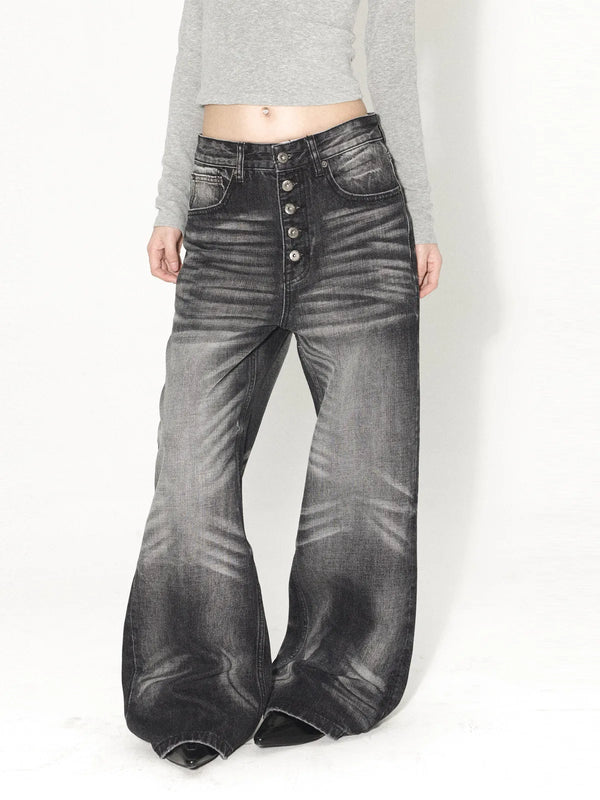 Baggy Wide Leg Jeans Loose Fit Distressed Streetwear For Women Denim Jeans Vintage Inspired Casual