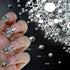 Silver Pearl Shape Nail Art Charms - 3D Rhinestones Mixed Size Beads for Fall Nail Art and Home Decoration