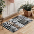 Kitchen Letter Print Area Rug Non-Slip Flannel Carpet Machine Washable for Home Living Room Bedroom