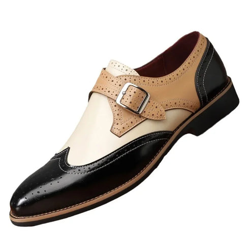 Elegant Handcrafted Men's Oxford Shoes - Luxury Leather Brogue Dress Shoe for Business and Formal Occasions, Perfect for Office Wear
