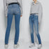 High Elastic High Waist Slim Fit Denim Pants for Women